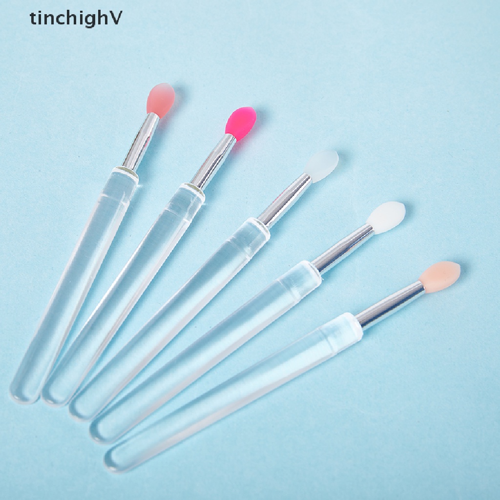 Set 2 Cọ Tô Son Môi Bằng Silicone Kèm Nắp Đậy Chống Bụi