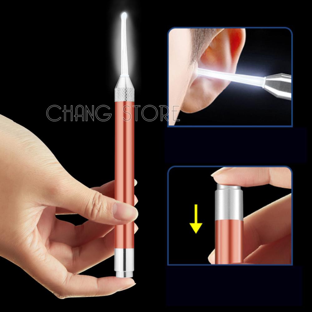 Dụng Cụ Lấy Ráy Tai Có Đèn Inox Cao Cấp Tiện Lợi