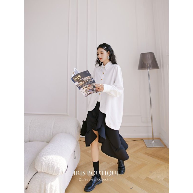 Iris Boutique IK001 Black Wave - Chân váy