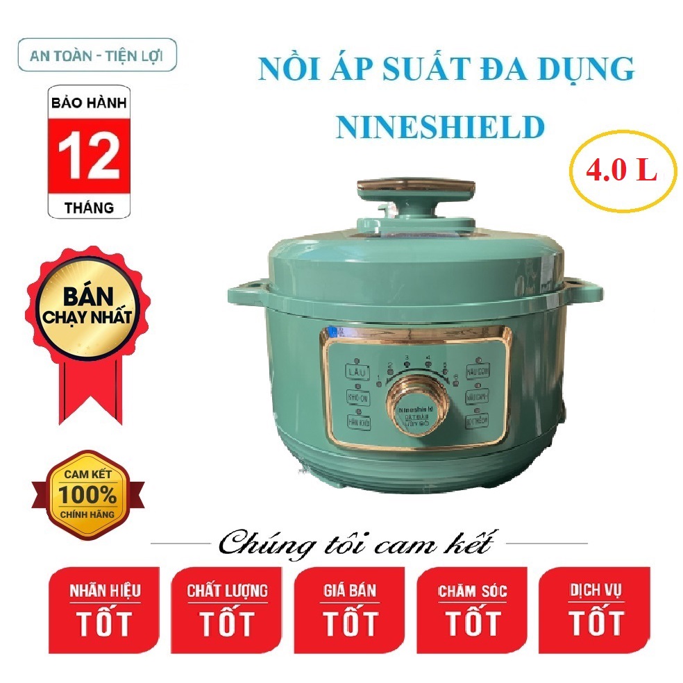 Nồi Áp Suất Đa Năng NINESHIELD KB-618 Dung Tích 4 Lít Tiết Kiệm Điện Năng