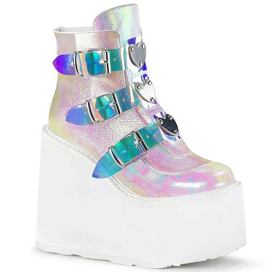 Giày bốt MMIOT da PU đế xuồng thời trang thu đông cho nữ size 35-43