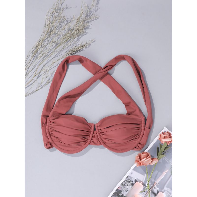 Bikini Nâu Phối Gọng Nâng Siêu Tây Tanning Bikini Set