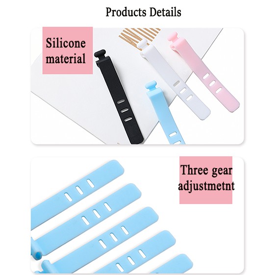 FEELING Set 5 Dụng Cụ Quấn Dây Cáp / Điện Thoại Bằng Silicon Siêu Mỏng Đa Năng