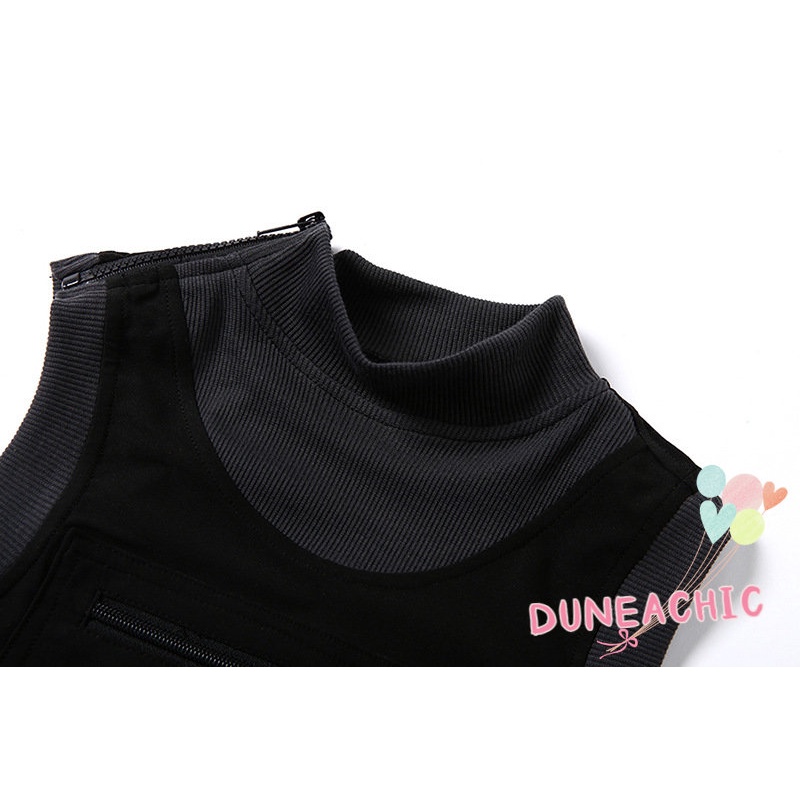 DUNEA Áo Tank Top In Họa Tiết Tương Phản Cá Tính Cho Nữ