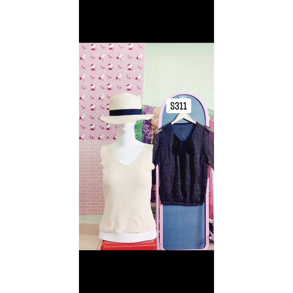 Áo len cổ tim freesize. S311