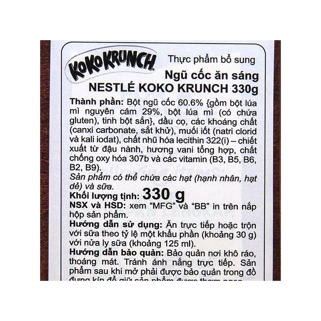 Bánh Ngũ Cốc Ăn Sáng Nestle Koko Krunch 330g - Harry Pham