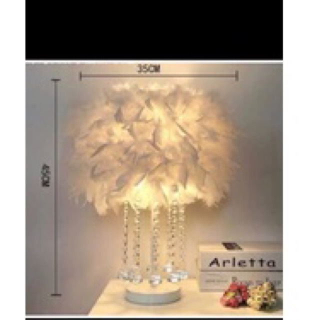 😍🤩 Sẵn! Đèn lông vũ để bàn , đẹp siêu yêu thương .