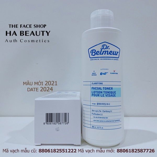 Nước hoa hồng cho da mụn thích hợp cả da dầu hỗn hơp da nhạy cảm The Face Shop Dr Belmeur Clarifying Facial Toner 200ml | BigBuy360 - bigbuy360.vn