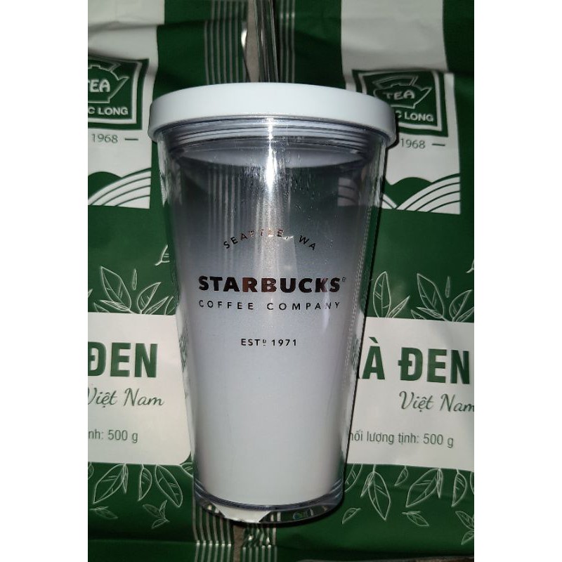 Ly giữ nhiệt Starbucks bằng nhựa 16oz (Ly cold cup 16oz gradient copper) - cam kết hàng chính hãng