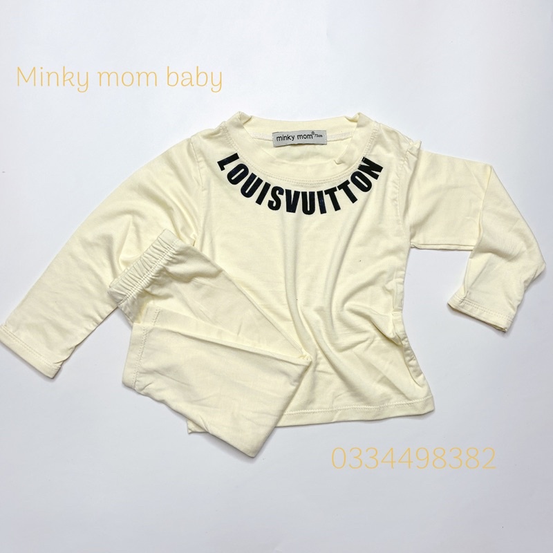 Set bộ tay dài quần dài minky mom cho bé trai và bé gái lvt