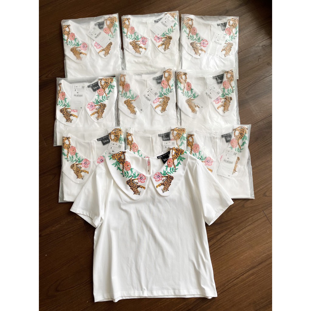 Áo Z.a.r.a Cổ Sen Thêu Hoa