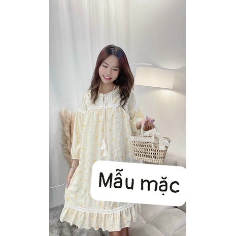 ĐẦM BABYDOLL HOA TAY PHỒNG SIÊU CƯNG.