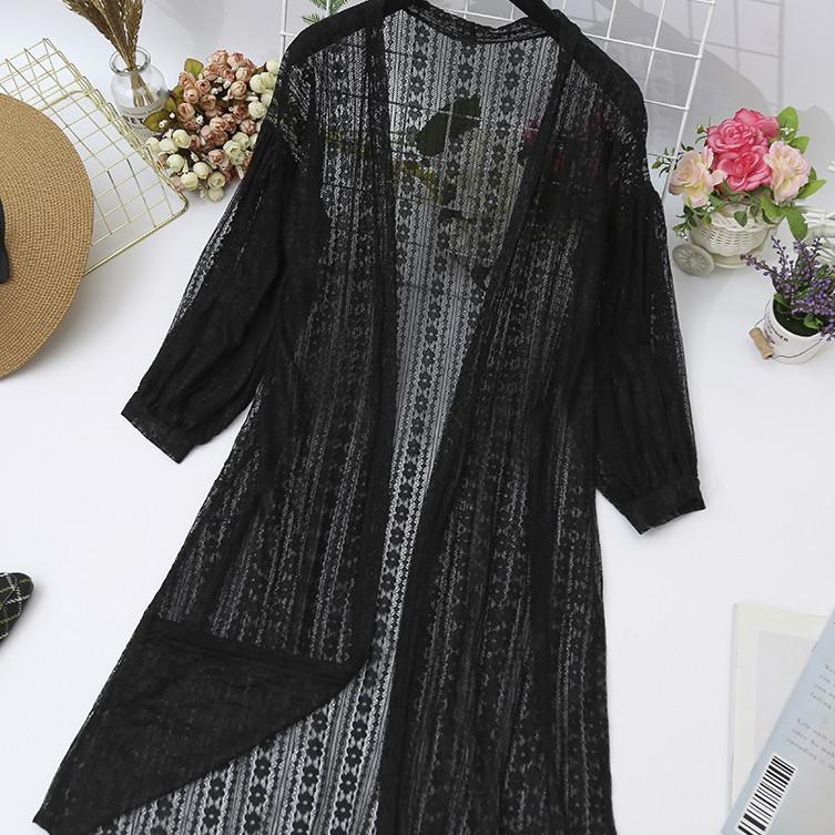 Áo Khoác Cardigan Tay Dài Phối Ren Mỏng Thời Trang Đi Biển Mùa Hè Cho Nữ 39