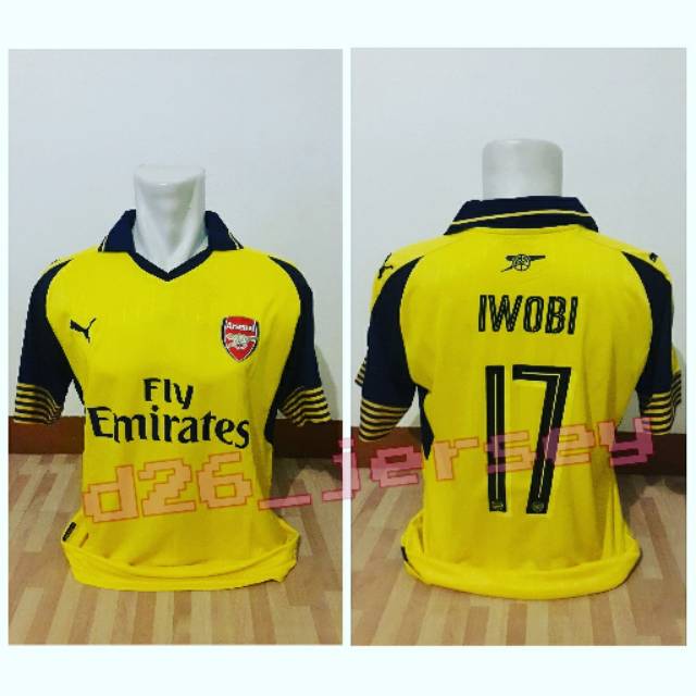 Áo Thun In Tên Arsenal Away 2016 / 2017 Cá Tính