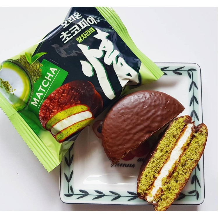 Bánh Chocopie Matcha Nhân Đậu Đỏ - Hộp 12 bánh