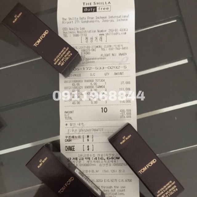 🇱🇷 Son Tom Ford TF Chính hãng Mỹ Fullsize - Lip color matte