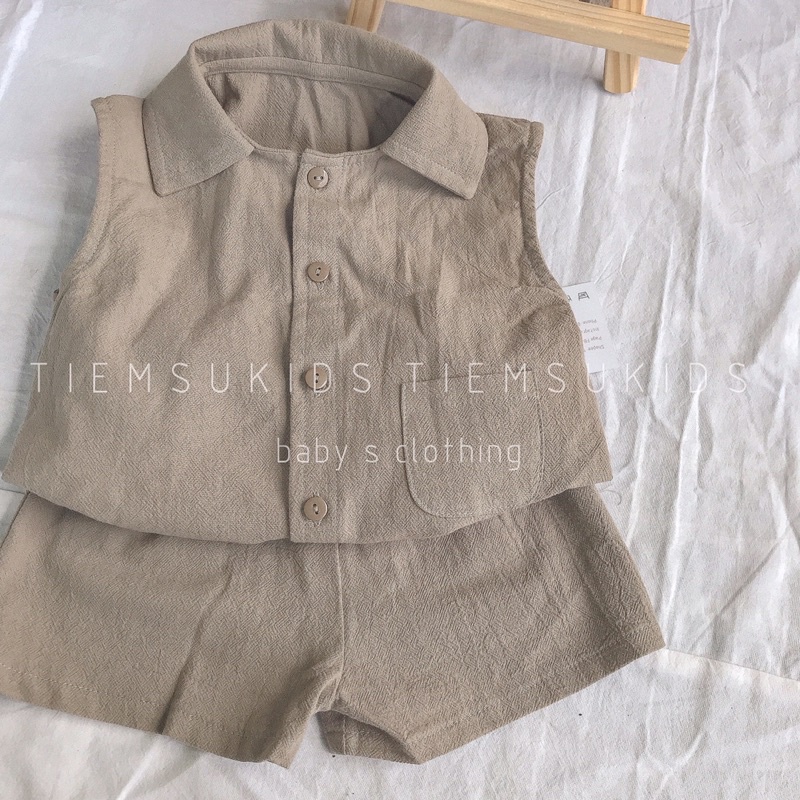 HÀNG THIẾT KẾ - Set bộ kèm mũ năng động cho bé trai Tiệm Su Kids