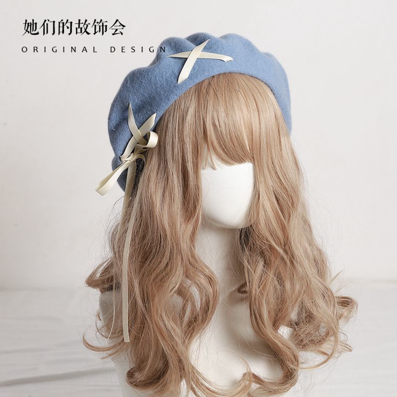 Mũ Nồi Họa Sĩ Phong Cách Lolita Nhật Bản Thời Trang Thu Đông Mới Cho Nữ