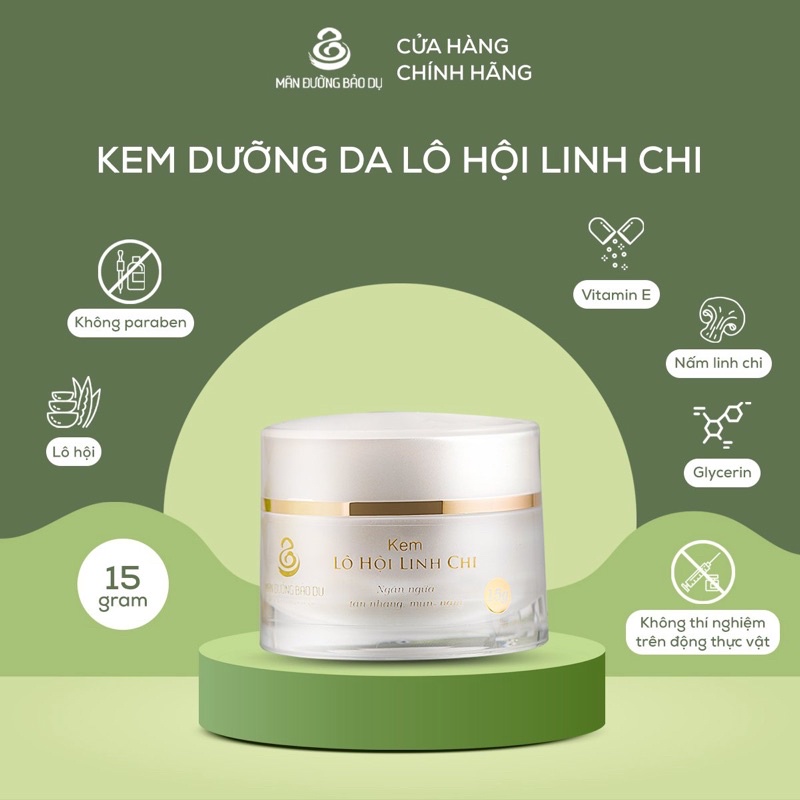 Kem Dưỡng Lô Hội Linh Chi, Dưỡng Trắng Da, Ngăn Ngừa Mụn Nám, MÃN ĐƯỜNG BẢO DỤ