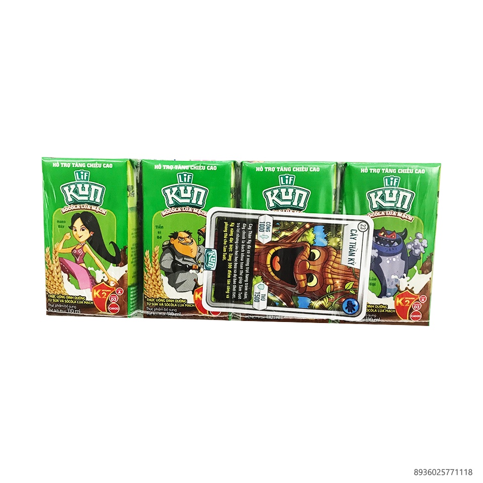 Sữa Kun Lốc 4 Hộp 110Ml ( Nhiều Vị )