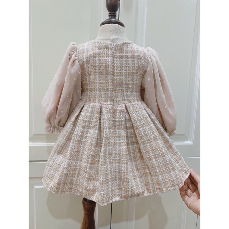 Váy dạ cho bé gái từ 1.2.3.4.5- 8 tuổi, đầm thời trang trẻ em hàng thiết kế cao cấp VNXK size đại cho bé v50