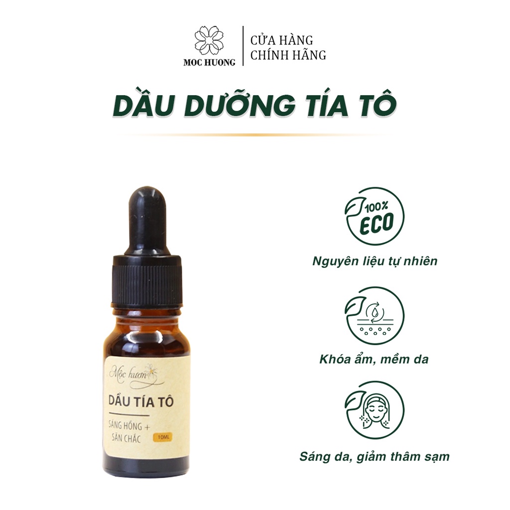 Dầu Dưỡng Tía Tô MỘC HƯƠNG Handmade Giúp Dưỡng Ẩm, Sáng Da, Kiềm Dầu, Trẻ Hóa 10ml