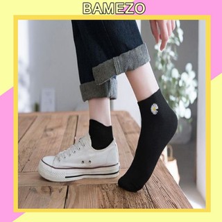 Tất nữ Bamezo vớ họa tiết hoa cúc hot trend xinh xắn thoáng mát TN29