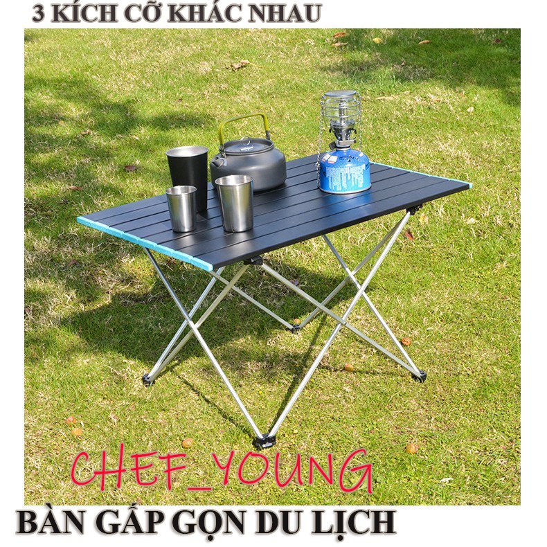 Bàn Gấp gọn, bàn xếp du lịch, cắm trại, câu cá gấp gọn- Có Thể Bỏ Vào Balo Có Kèm Túi Đựng Trọng Tải 20kg