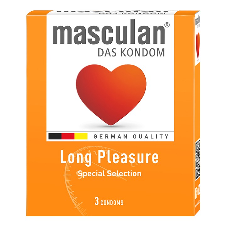 Bao Cao  Su  Masculan Long PleasureKéo Dài Thời Gian hộp 3 cái - coastlinecare pharmacy