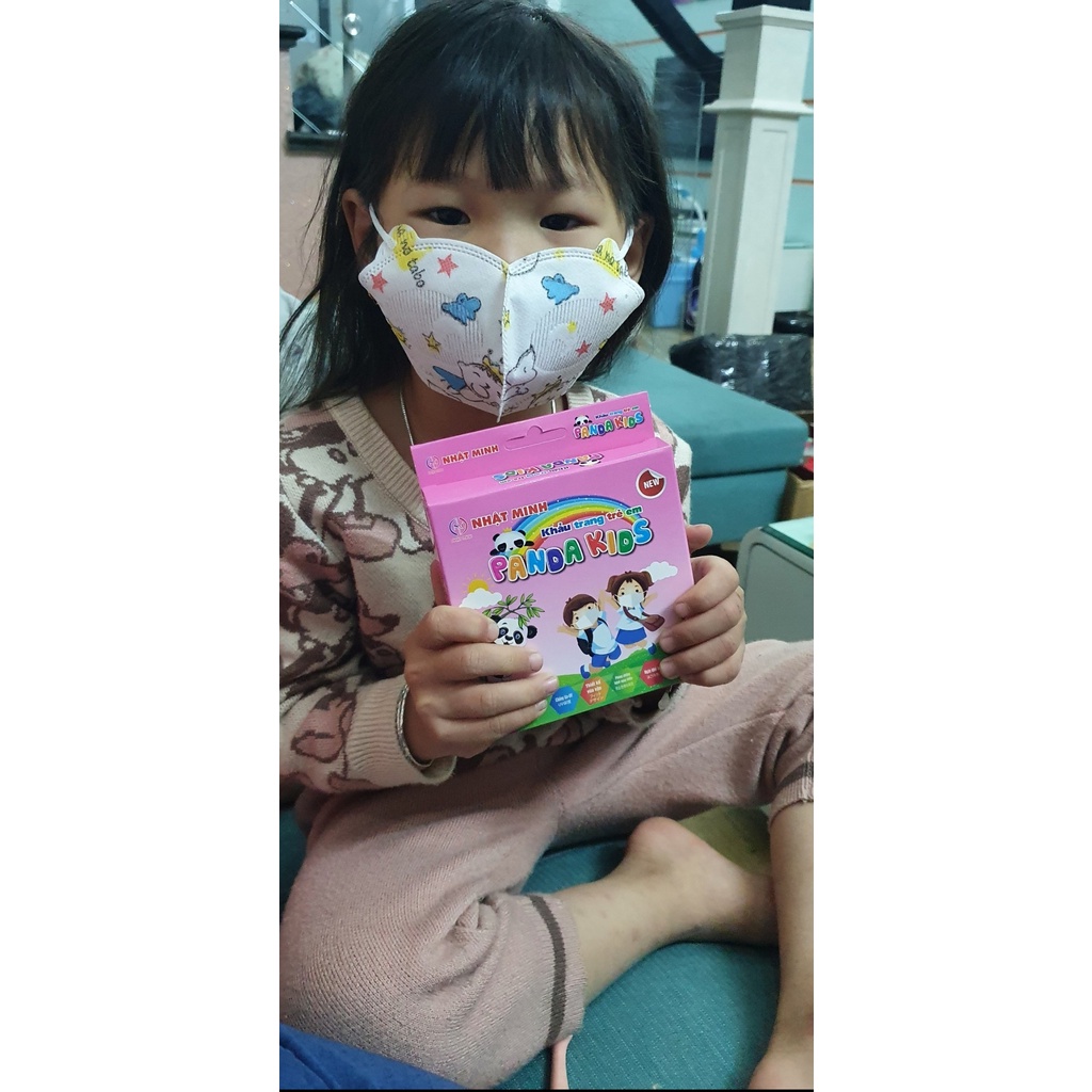 Khẩu Trang Gấu Panda Trẻ Em Hộp 10 Cái, mẫu cute nhất năm cho bé yêu