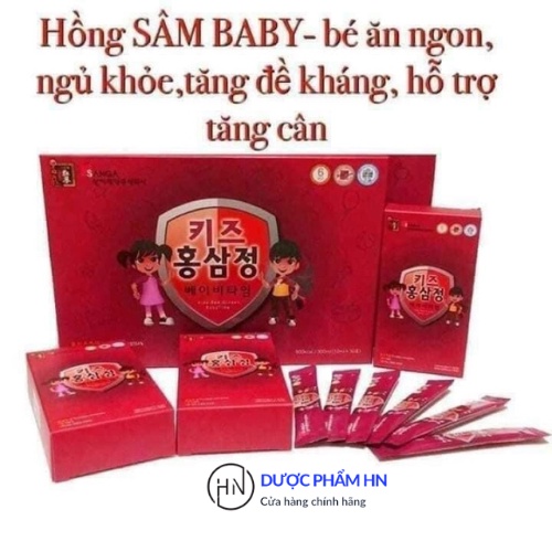 Nước hồng sâm trẻ em baby Sang A, Giúp trẻ ăn ngon, Xuất sứ Hàn Quốc, hộp 30 gói duocphamhn92