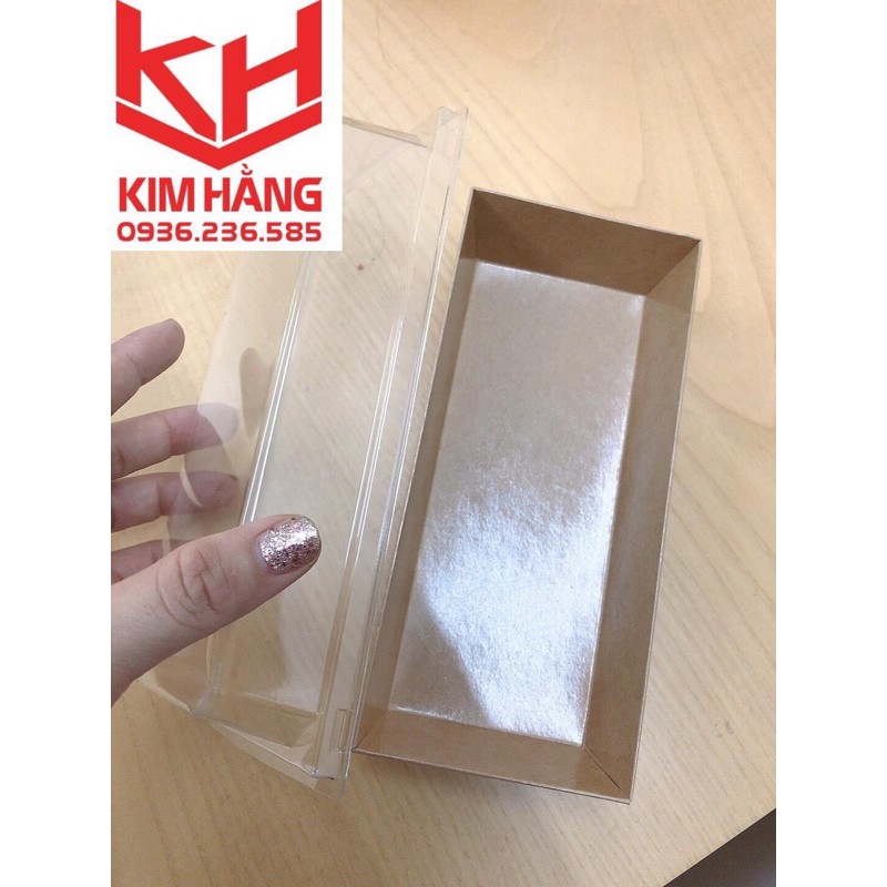 50 Hộp giấy Kraft E1985 đựng bánh custard, hộp đựng bánh bông lan,.....