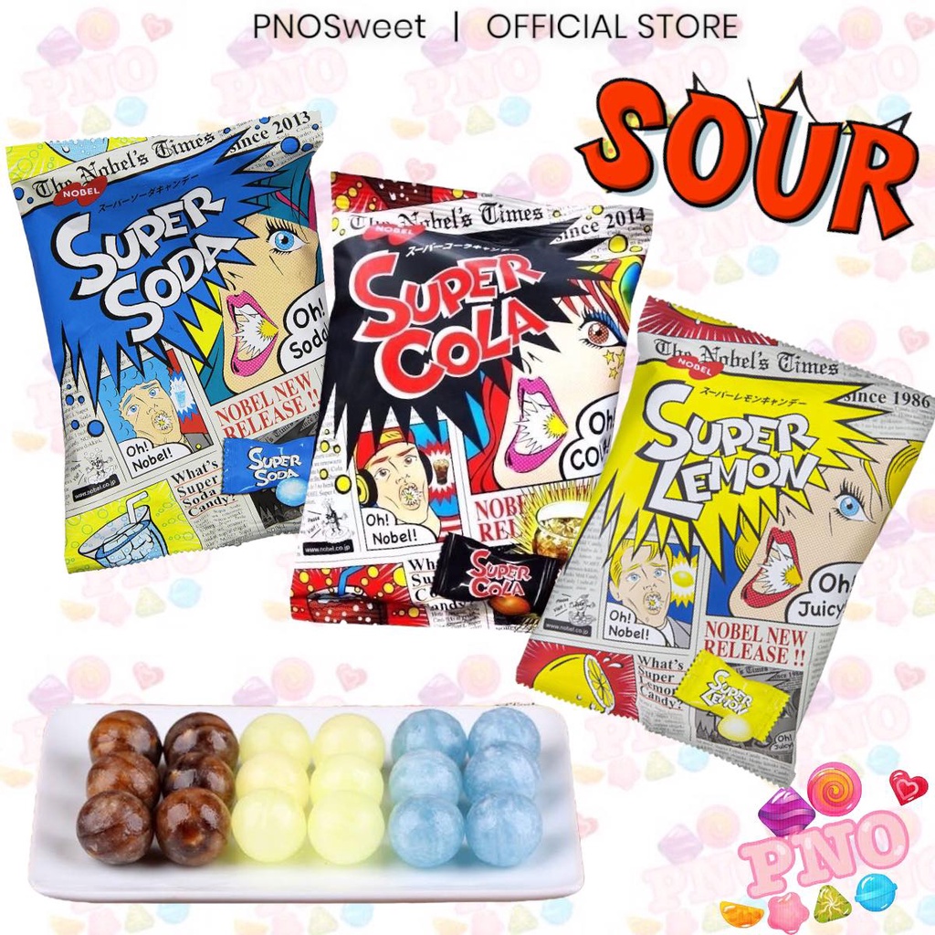Kẹo Siêu Chua 3 Vị Super Cola - Super Soda - Super Lemon