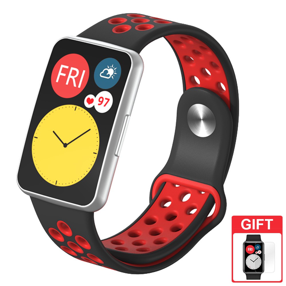Dây đeo silicone thoáng khí cho đồng hồ thông minh Huawei Watch Fit