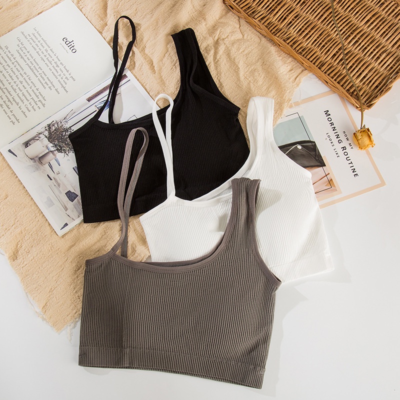 Áo croptop LEVAO có mút đệm gợi cảm thời trang cho nữ