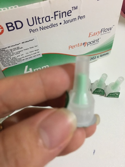 Đầu kim Novofine lắp bút tiêm tiểu đường ( 32G x 4mm ), Hộp 100 cái kim