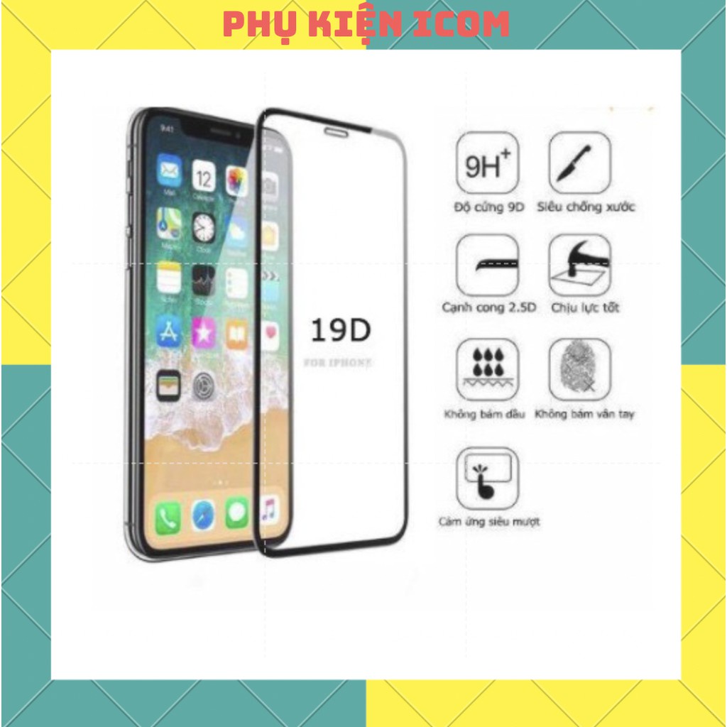Kính Cường lực Full Màn Iphone 19D REMAX 7/7plus/x/xs max/11/11 promax/12/12 promax - Phukienicom (CL05)