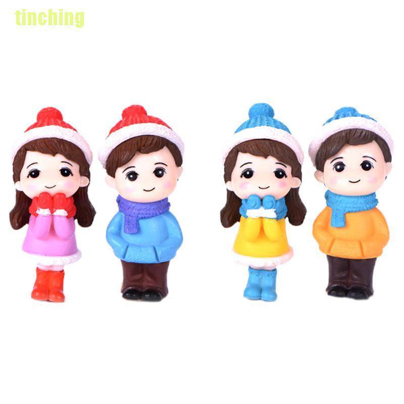 Bộ 2 Mô Hình Búp Bê Đôi mini Xinh Xắn