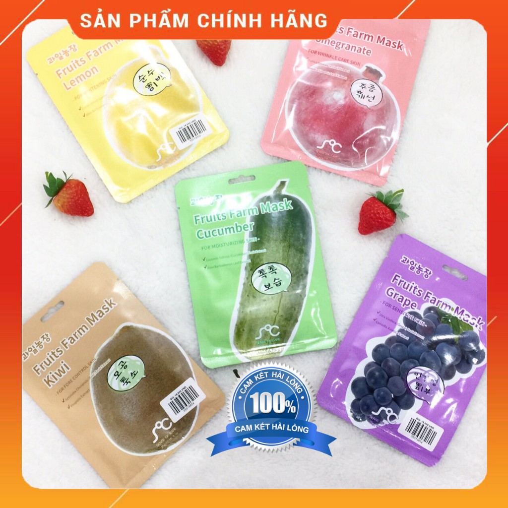 Mặt nạ RainBow Beauty Cosmetics Fruits Farm Mask Hàn Quốc 25ml