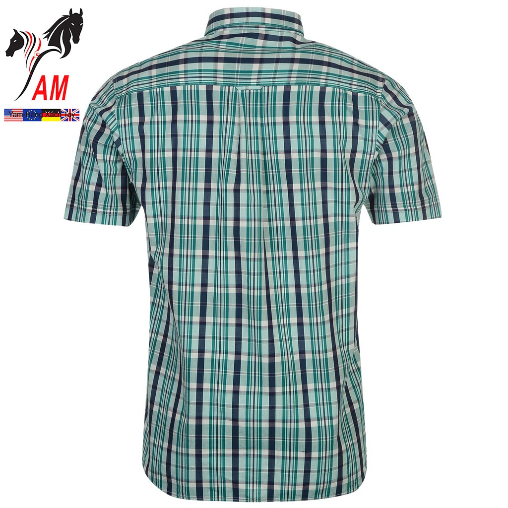 [100% cotton] Áo Sơ Mi Nam Ngắn Tay Pierre Cardin Check Short Shirt Mens  (Greenn/Blue/Wht - Size EU - UK) | BigBuy360 - bigbuy360.vn