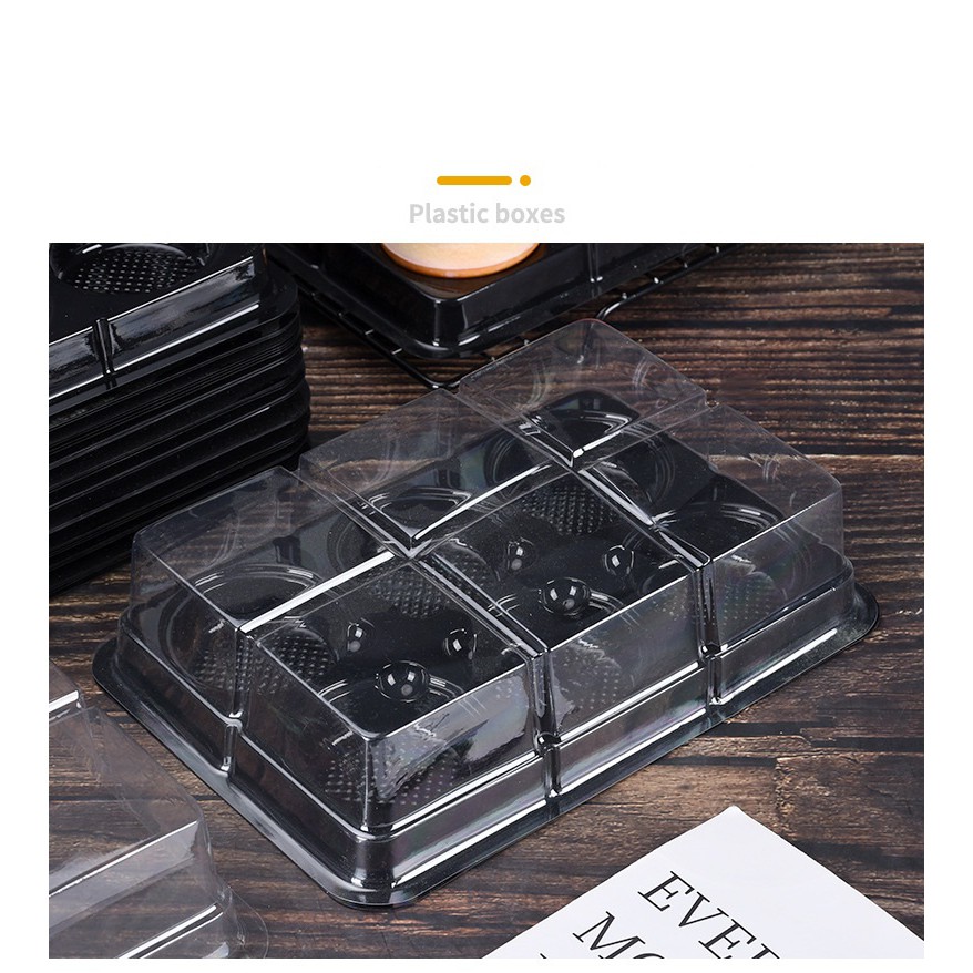 10 hộp mica FG332 đựng bánh trung thu/bánh wagashi