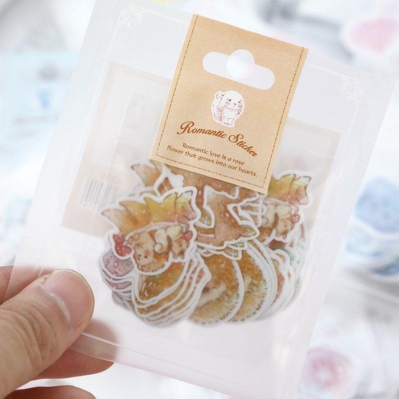 PeachBộ 70 Miếng Dán Màu Nước Trang Trí Sổ Tay diy