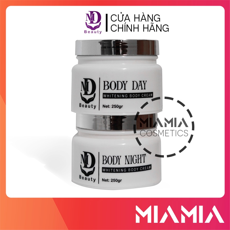 Combo Kem Body Ngày Đêm MD Beauty chính hãng - 2 hộp Kem body MD Beauty dưỡng trắng da - 8938510826402