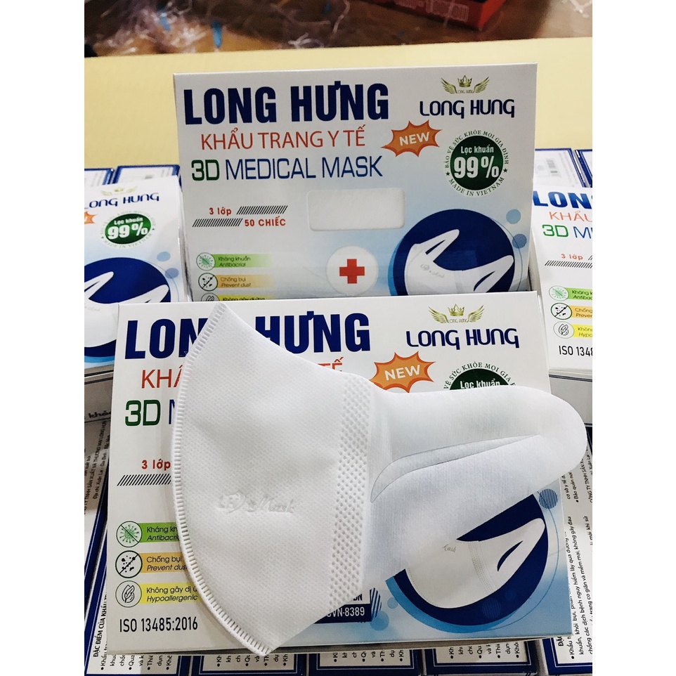 Khẩu trang 3D Long Hưng