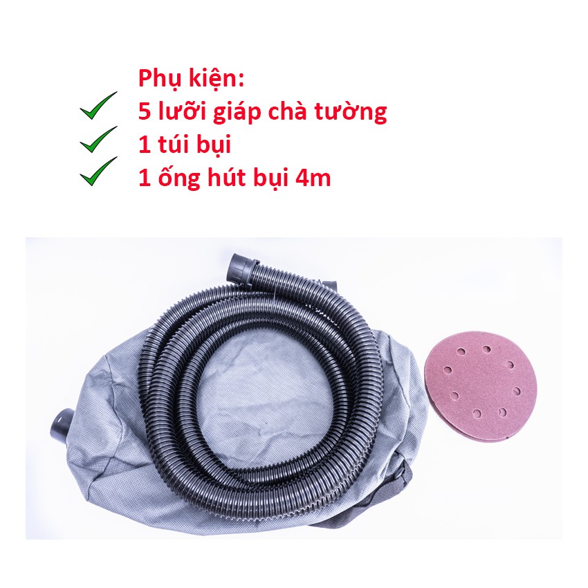 Máy chà tường, máy xoa tường ETOP SL1535 có hút bụi - công suất 1390W