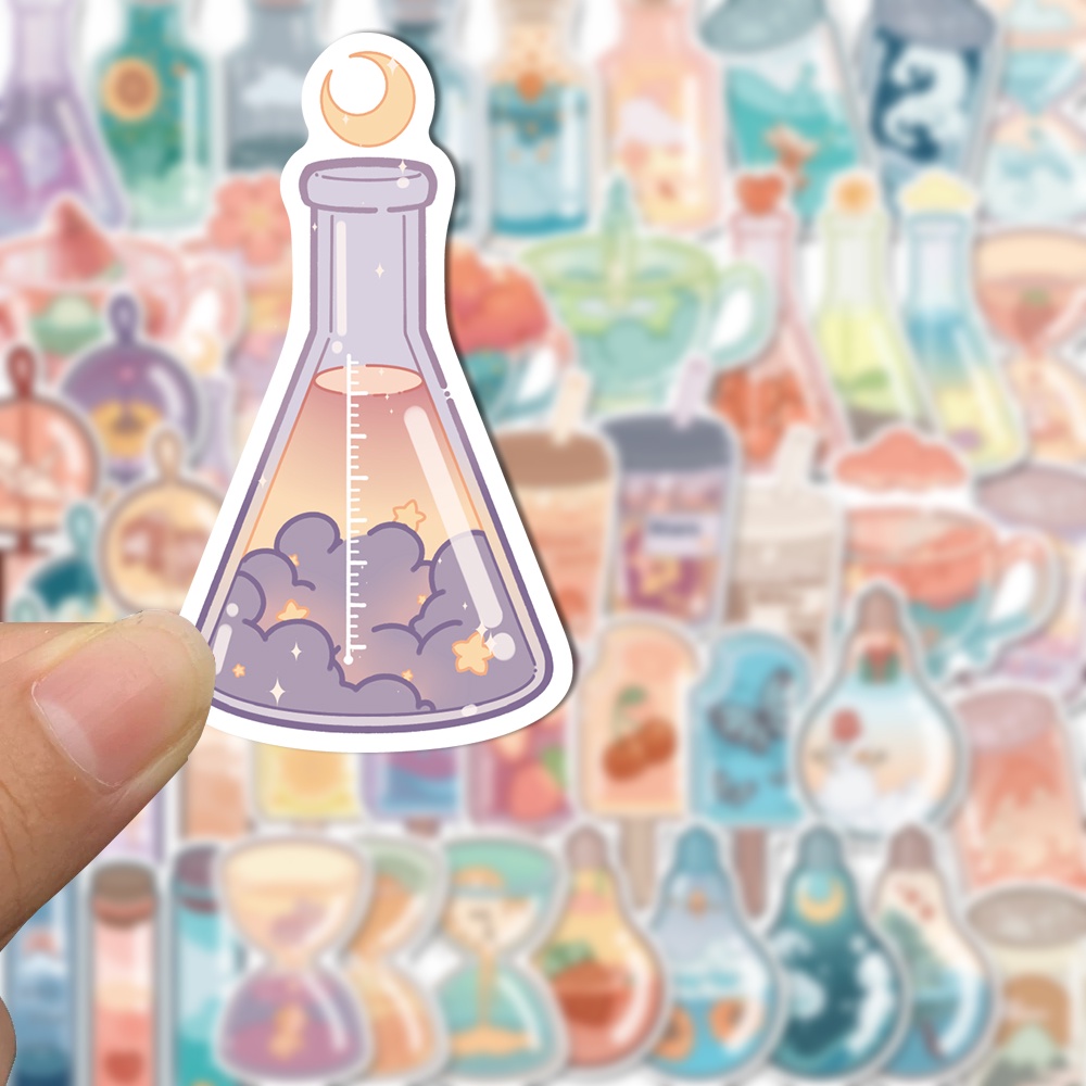 Bộ 50 Miếng Dán Trang Trí Laptop / Điện Thoại Chống Thấm Nước Họa Tiết Hoạt Hình Dễ Thương