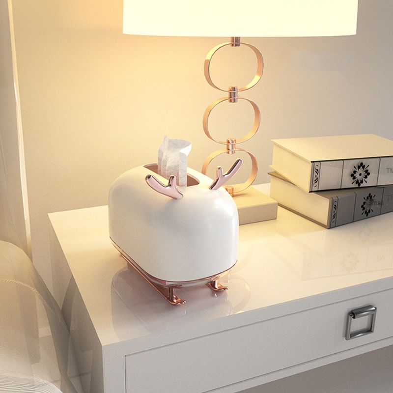 Hộp Đựng Khăn Giấy Rút Bằng Nhựa Hình Hươu Giá Đỡ