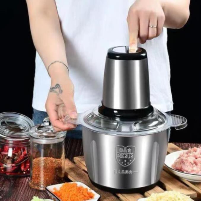 Máy xay thịt đa năng bằng inox, không  gỉ, siêu tiện lợi