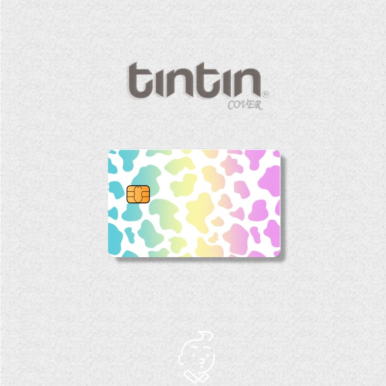 [DAIRY COWS CARD](Miếng Dán Sticker/ Dán Bảo Vệ Cho Thẻ ATM, Thẻ Từ, Thẻ Ghi nợ/ Tín dụng) | Dán Thẻ ATM TinTin Cover