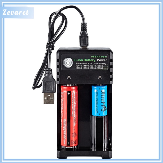 Bộ Sạc Pin 2 Cổng Usb 18650 3.7v 4.2v Lithium Tiện Dụng